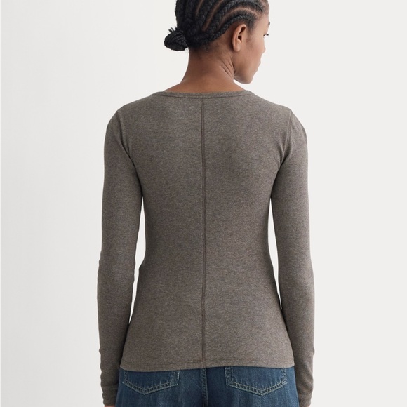 Everlane The Luxe Rib Long-Sleeve Crew washed heather fatigued - Picture 6 of 6